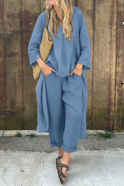 Ensemble tricoté 2 pièces confortable pour femme