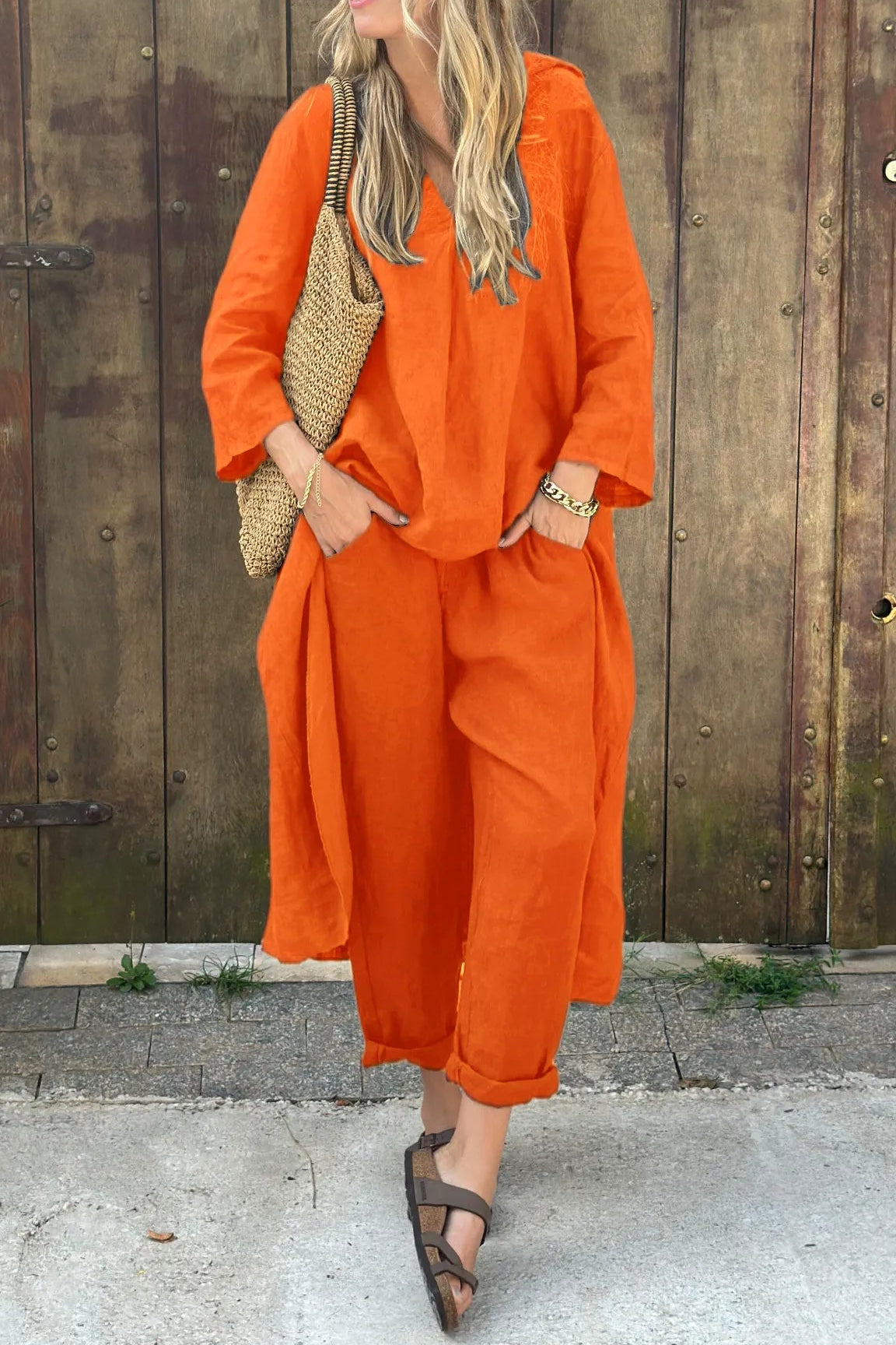 Ensemble tricoté 2 pièces confortable pour femme