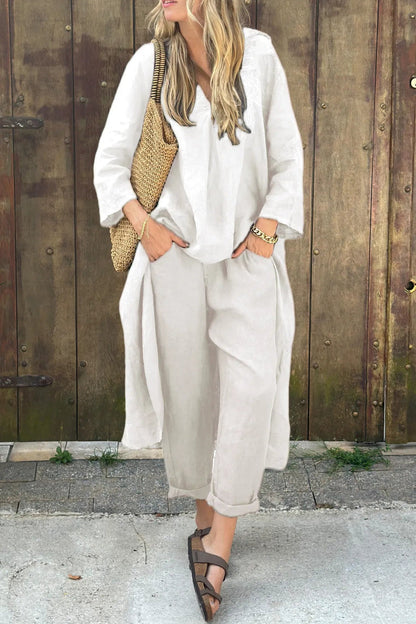 Ensemble tricoté 2 pièces confortable pour femme