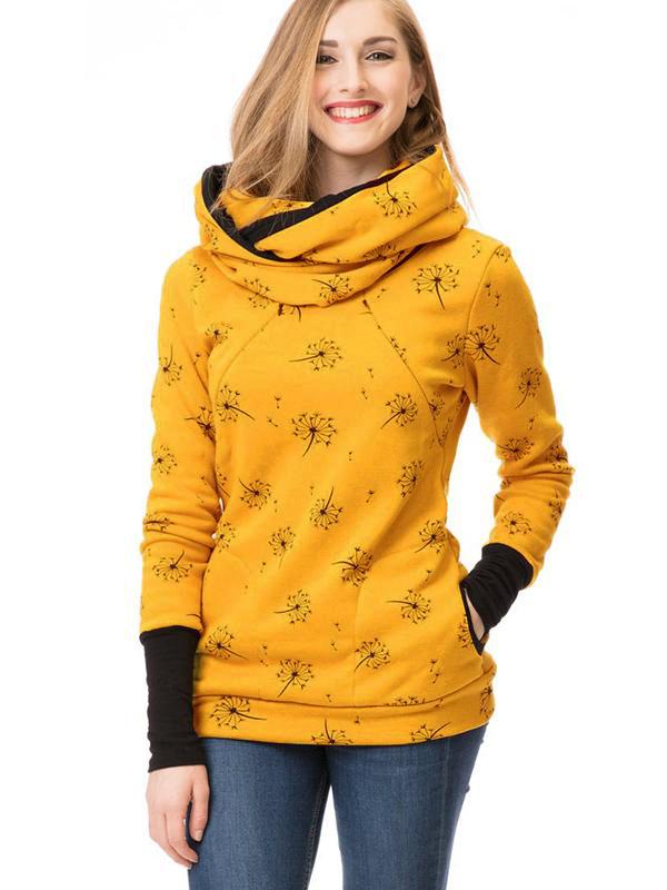 Pull-over de grossesse Allaitement Pratique Imprimé floral