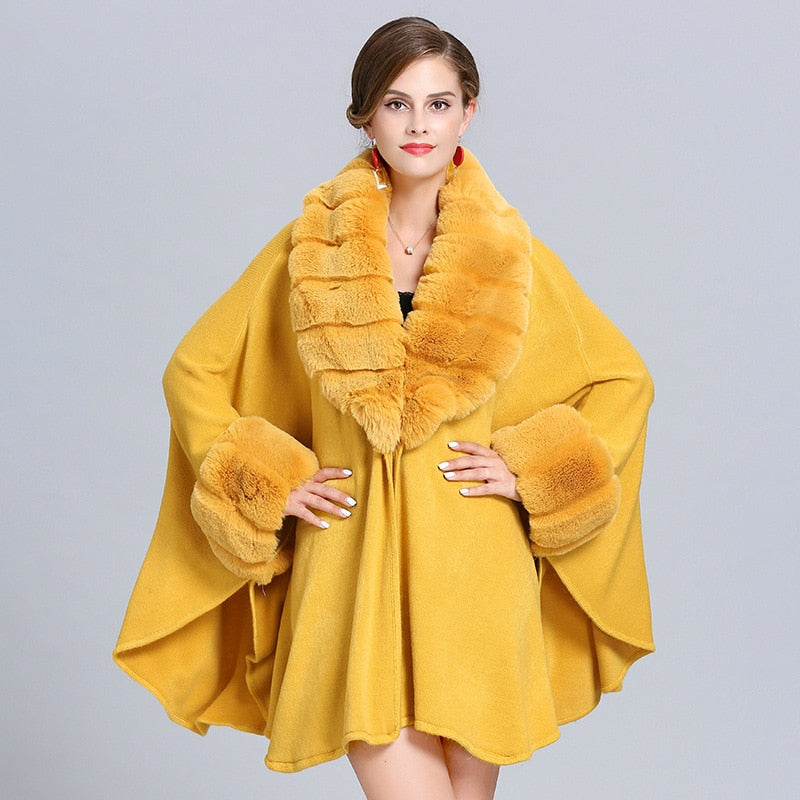 Manteau doux en fausse fourrure pour femmes