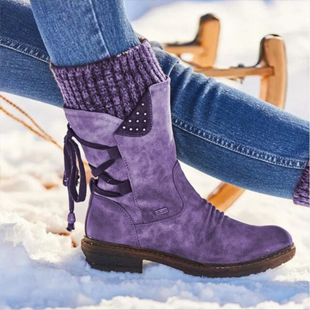 Bottes élégantes en daim pour femme