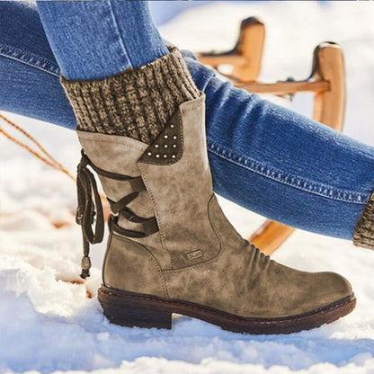 Bottes élégantes en daim pour femme