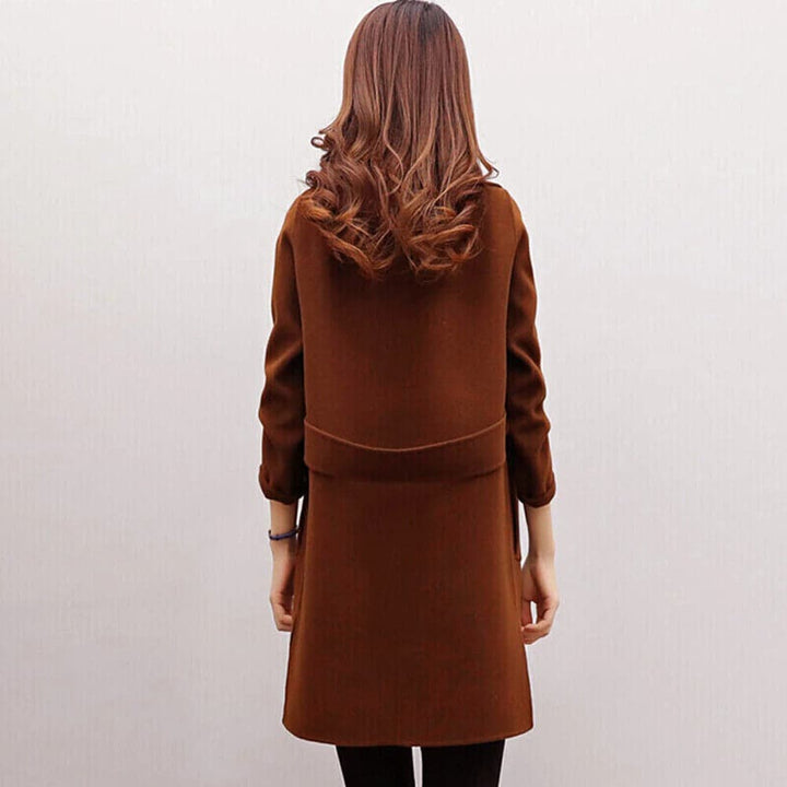 Mantel Damen Modern Doppelreihen Knopf - IdealeKleiden