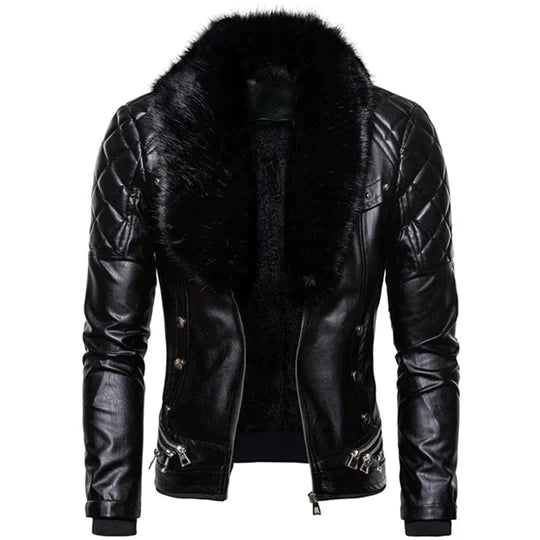 Elegante Lederjacke Herren Luxus Qualität - IdealeKleiden