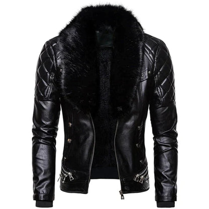 Elegante Lederjacke Herren Luxus Qualität - IdealeKleiden