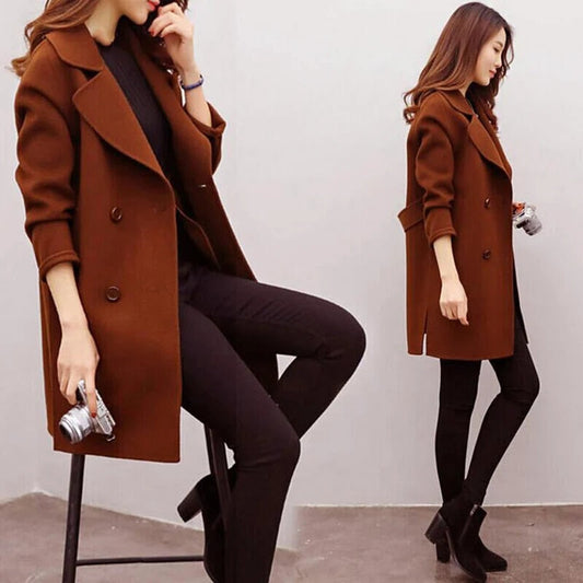 Damen Winterkleid Wolle Warm - IdealeKleiden