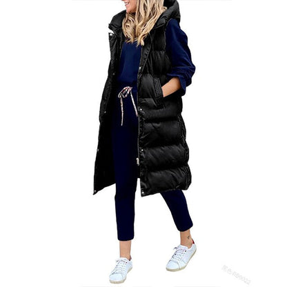 Élégant manteau d'hiver sans manches