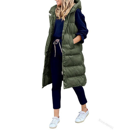 Élégant manteau d'hiver sans manches
