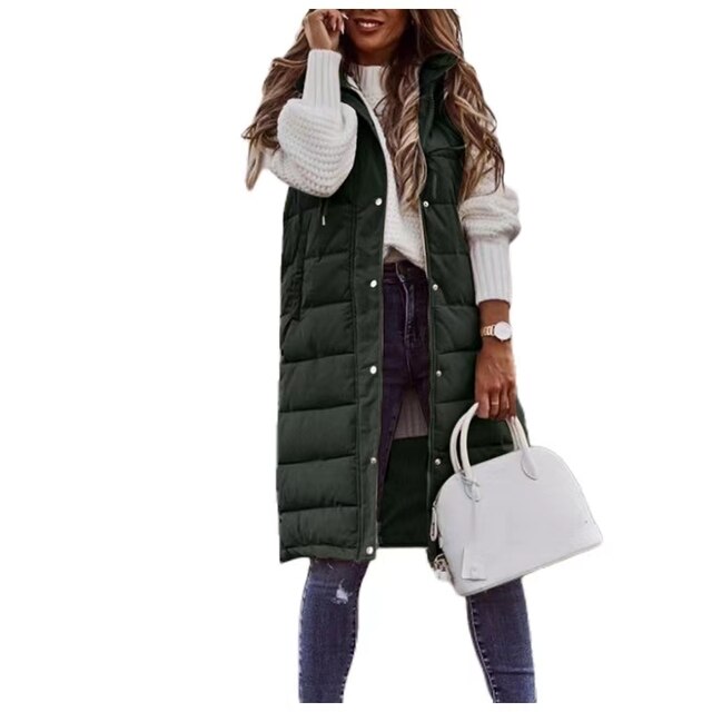Eleganter Ärmelloser Wintermantel - IdealeKleiden