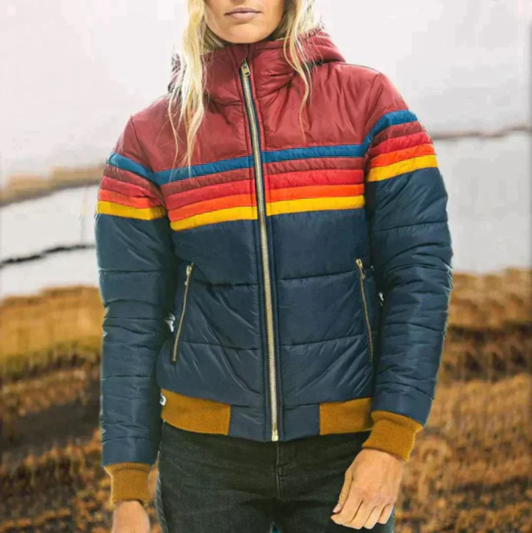 Doudoune femme col montant chaud