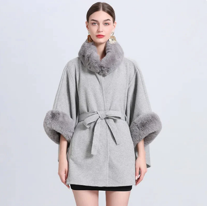 Manteau Cape Femme Hiver Élégant