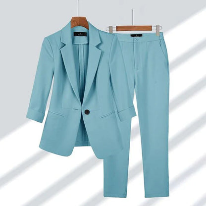 Ensemble tailleur femme veste pantalon classique