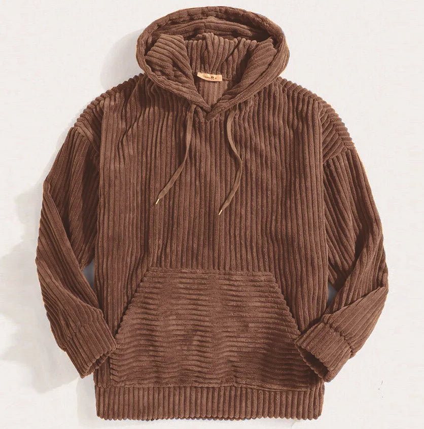 Veste en velours côtelé homme stylée Capuche moderne