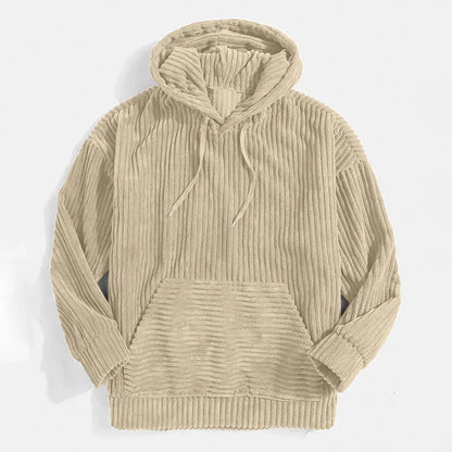 Veste à capuche premium en velours côtelé pour homme