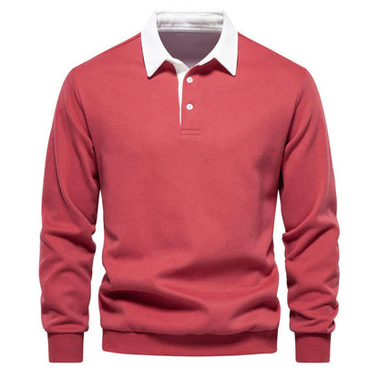 Polo homme manches longues élégant classique