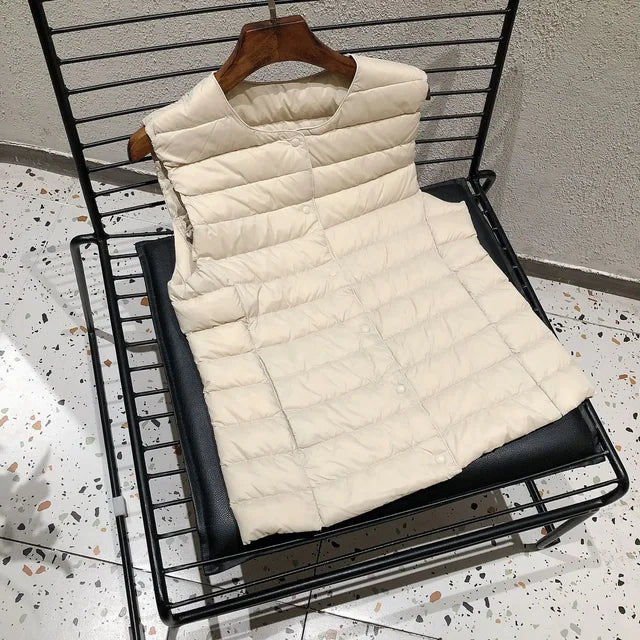 Doudoune Sans Manches Femme Chaude Et Élégante
