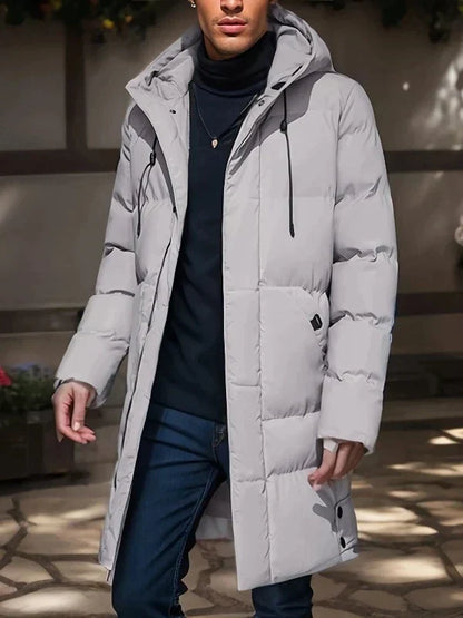 Parka matelassé robuste long pour homme