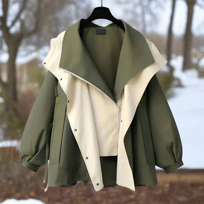 Veste en coton confortable drapée de façon décontractée