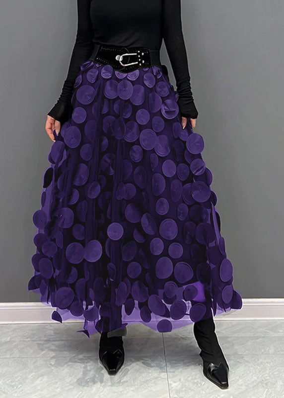 Robe tendance | Jupe à pois en tulle patchwork