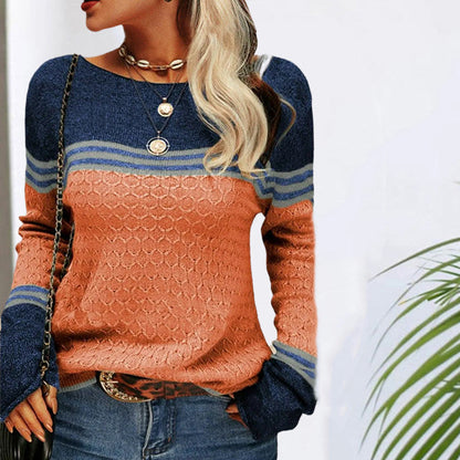 Gestreifte Strickjacke Damen Moderne - IdealeKleiden