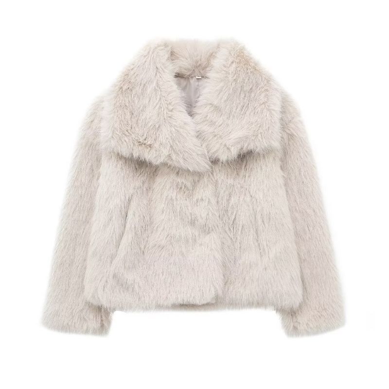 Veste en fourrure élégante de luxe pour femme