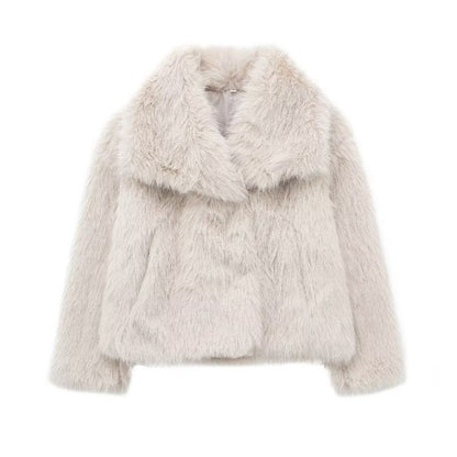 Veste en fourrure élégante de luxe pour femme