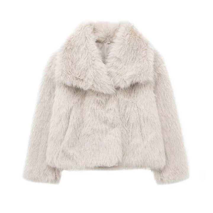 Veste en fourrure élégante de luxe pour femme