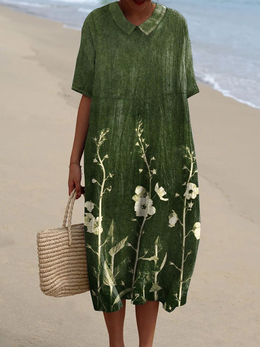 Robe d'été motif floral coloré pour femme