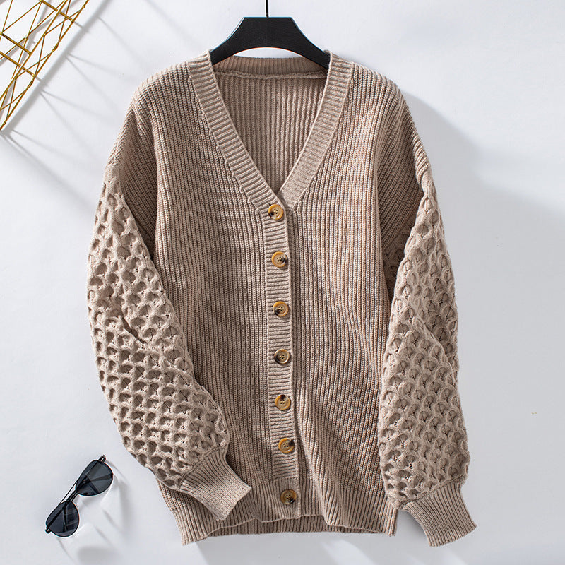 Cardigan stylé col V doux