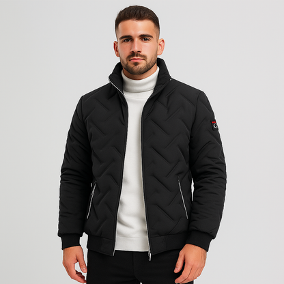 Veste d'hiver matelassée à fermeture éclair pour homme