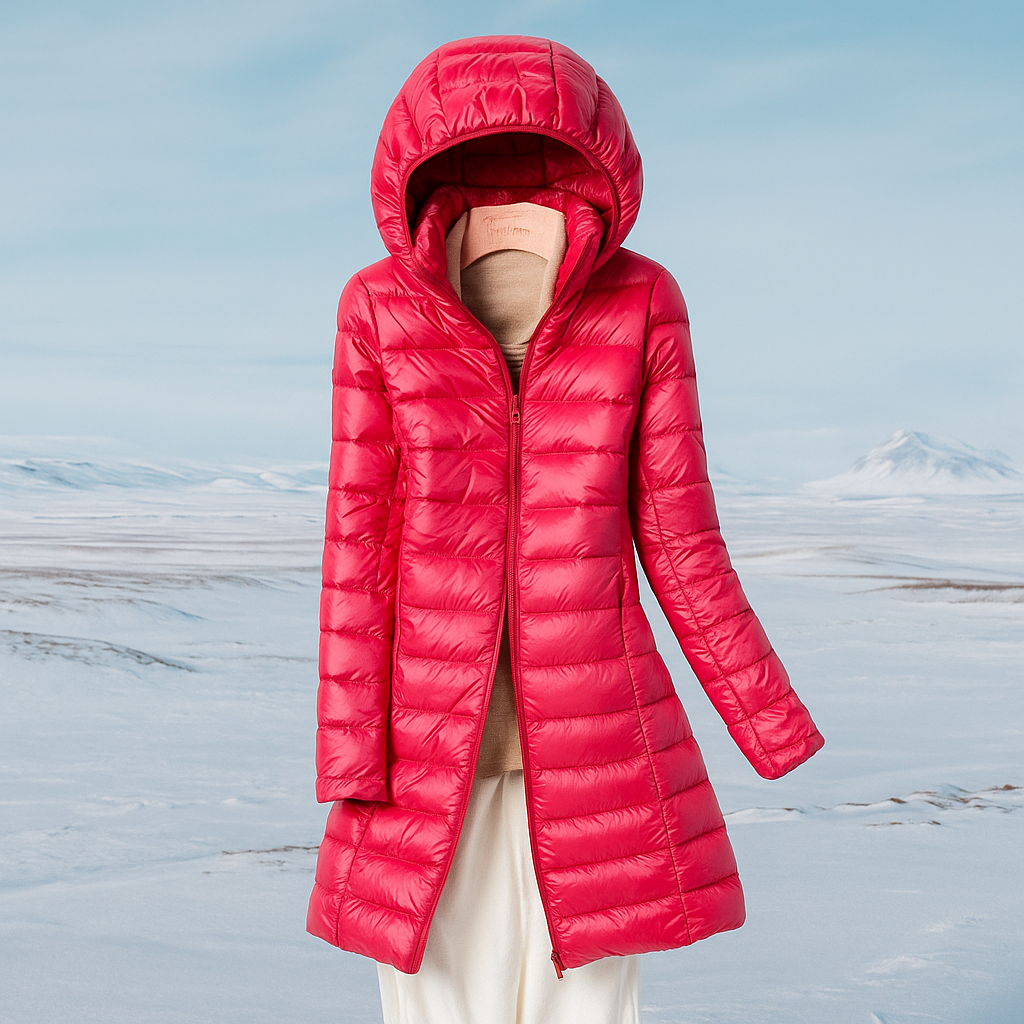 Manteau matelassé élégant pour femme avec capuche chaud