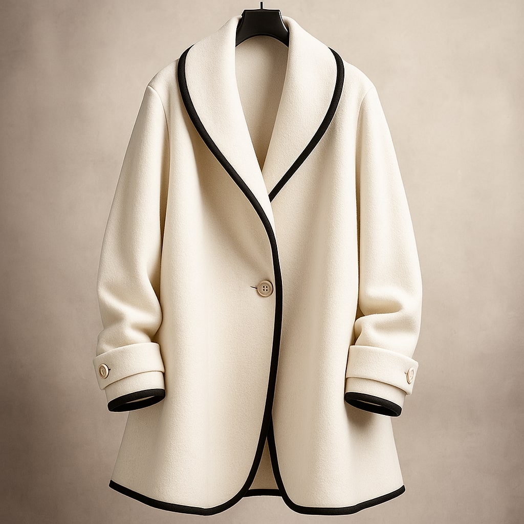 Manteau élégant pour femme avec garniture