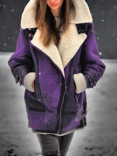 Veste élégante pour femme Longueur moyenne Style décontracté