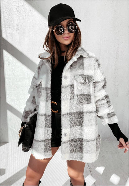 Blouson d'hiver pour femme style bûcheron