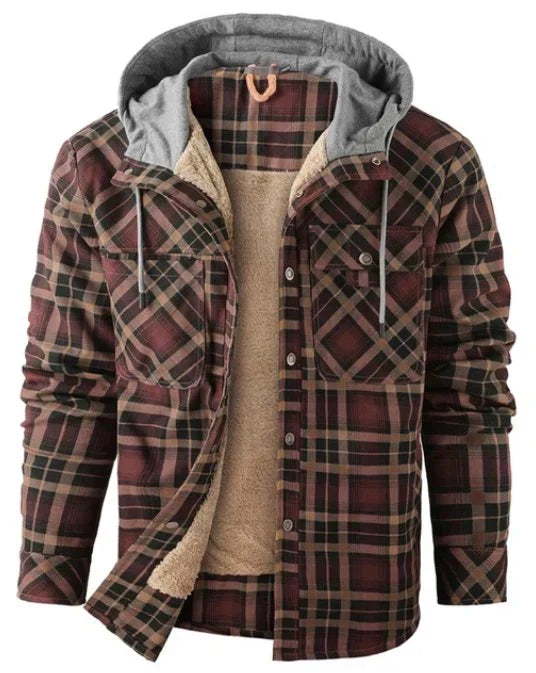 Veste d'extérieur pour homme Carreaux Isolée Imperméable