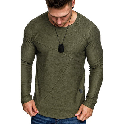 T-shirt manches longues homme design texturé moderne coupe confortable