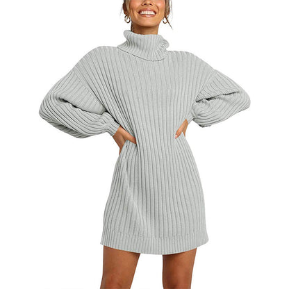 Robe pull femme élégante manches larges