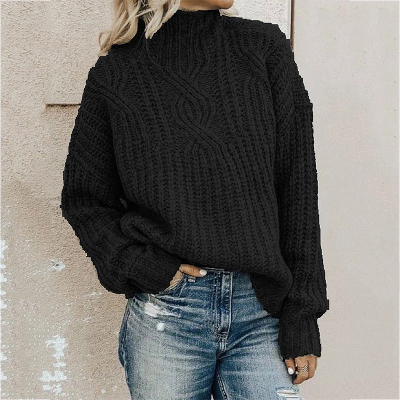 Col roulé oversize femme