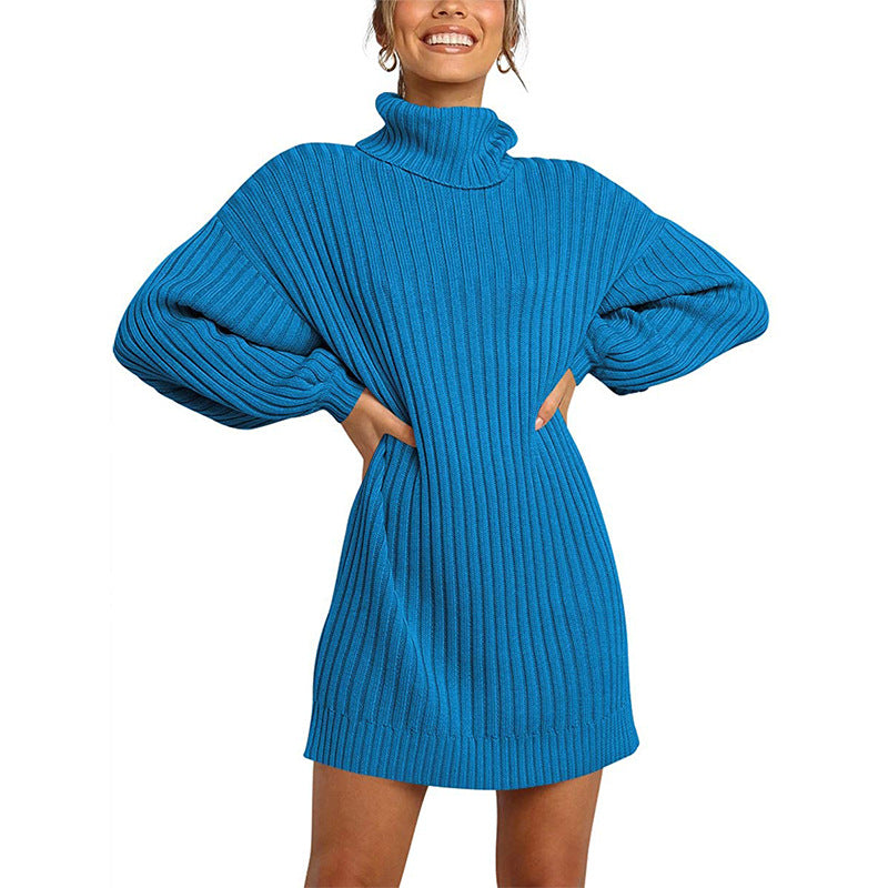 Robe pull femme élégante manches larges