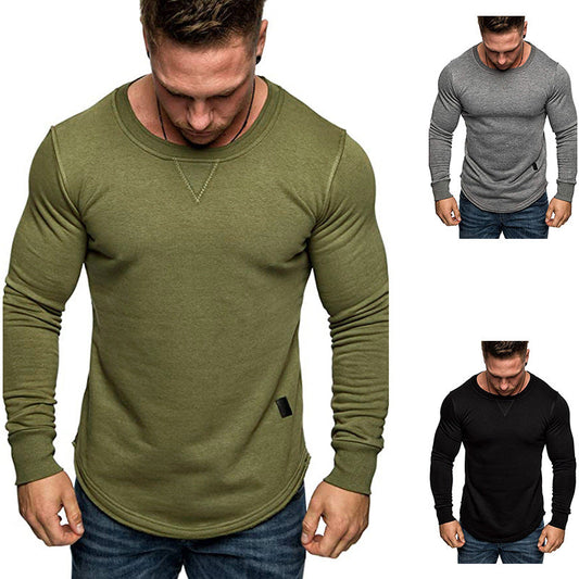 Herren Langarm-Shirt Sportlich Strukturiert Modern - IdealeKleiden