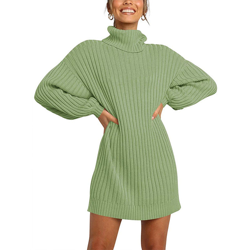 Robe pull femme élégante manches larges