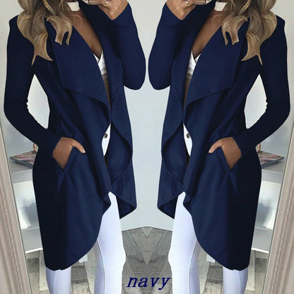Coupe ajustée Veste coupe-vent Uni Long