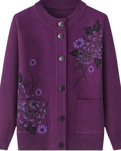Gilet femme à motif floral