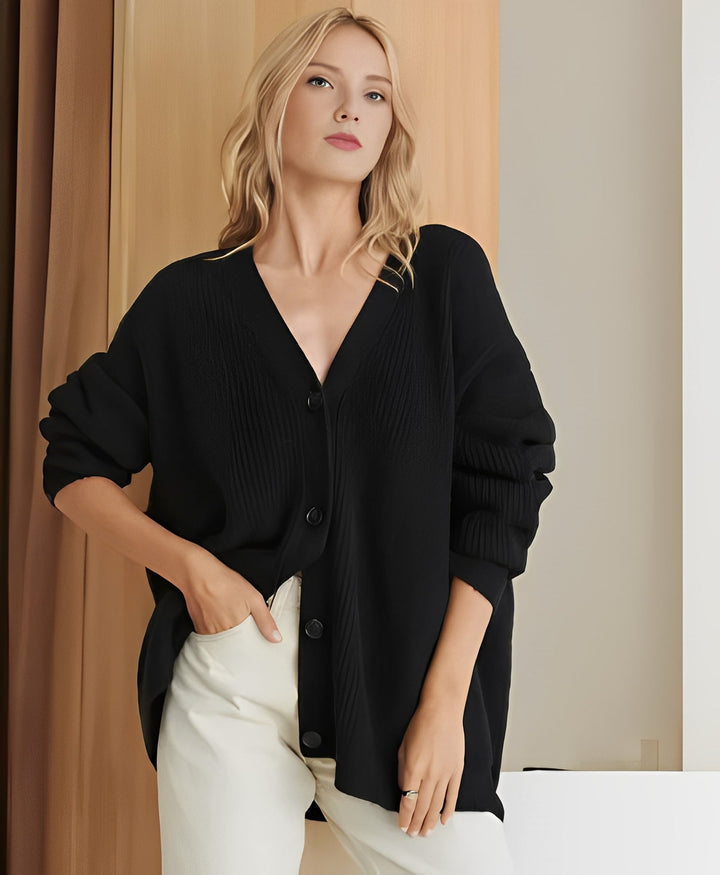 Cardigan oversize doux pour femme en cachemire de qualité