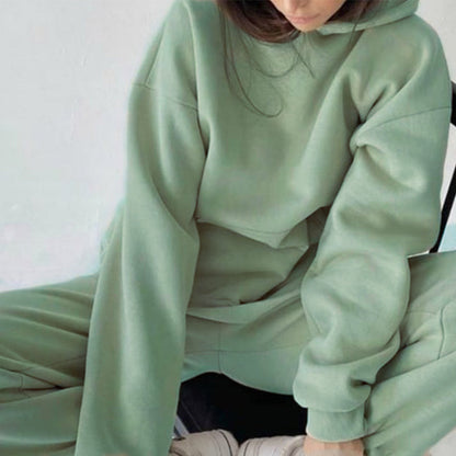 Ensemble de jogging douillet taille haute coupe oversize