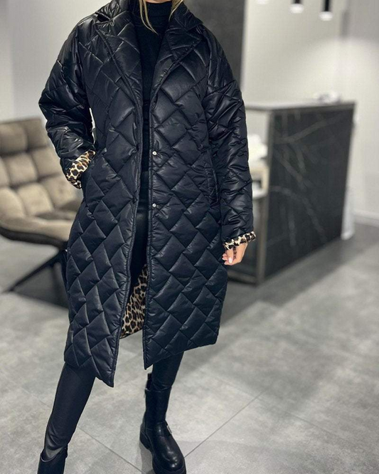 Bequemer Baumwoll Mantel Mittellang Relaxed Fit - IdealeKleiden