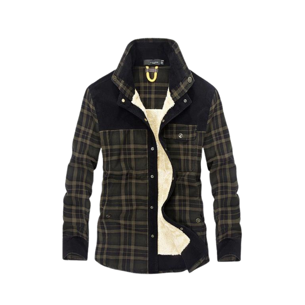 Veste en flanelle pour homme chaude d'hiver