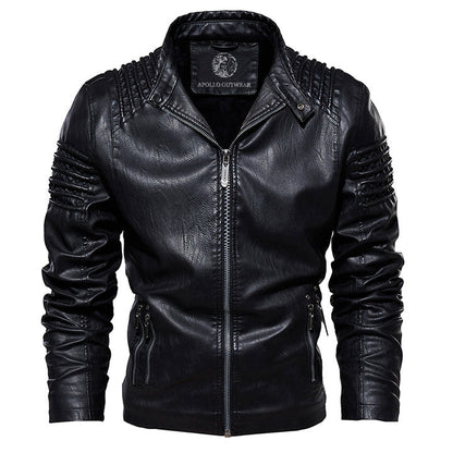 Veste en cuir élégante, robuste, pour l'extérieur