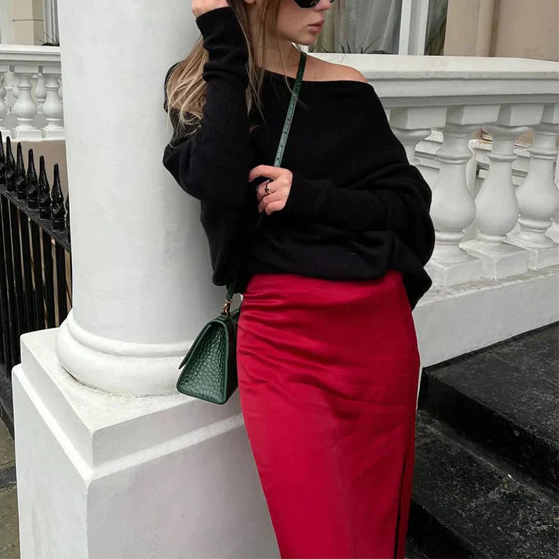 Pull stylé asymétrique à lacets